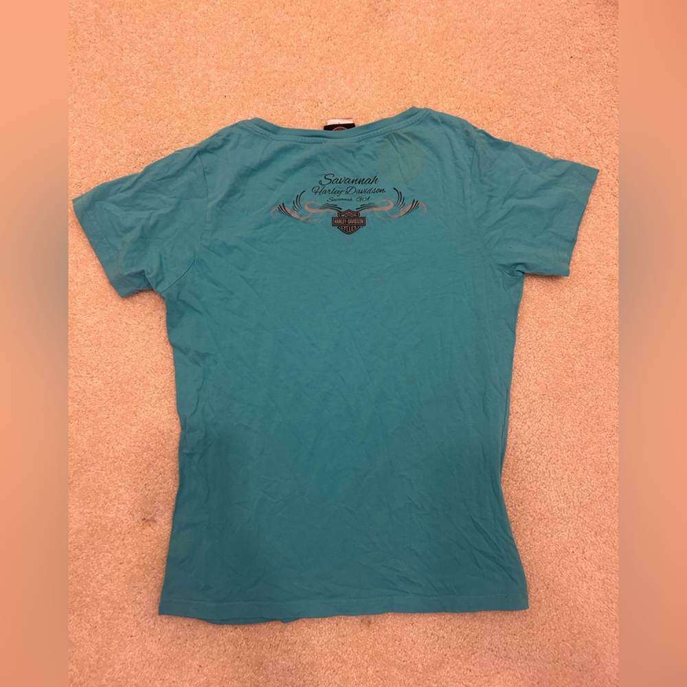 Harley-Davidson Teal Short Sleeve Tee - Picture 2 of 3